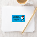 Search for dish return address labels Charlie brown