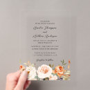 Search for orange floral wedding invitations Rustic