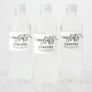 Search for black and white small wedding water bottle labels Typography