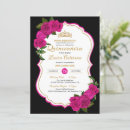 Search for hot pink black gold invitations Roses