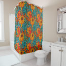 Search for blue and orange shower curtains Colourful