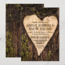 Search for carved heart tree wedding invitations Vintage