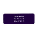 Search for midnight blue return address labels White