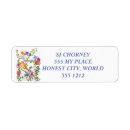 Search for yellow bird return address labels Watercolor flowers