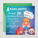 Search for manga birthday invitations Purple