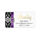 Search for purple monogram return address labels Traditional