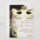 Search for masquerade wedding invitations Feathers