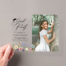 Search for wildflower graduation invitations Watercolor