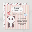 Search for panda 1st birthday invitations Cartoon