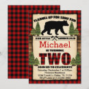 Search for flannel birthday invitations Two