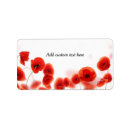Search for red poppy return address labels White