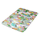 Search for green leaves bath mats Colourful