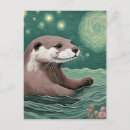 Search for otter postcards Ai generated