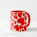 Search for red heart shape mugs Design