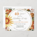 Search for country 40th birthday invitations Boho