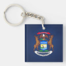 Search for state michigan key rings Flag