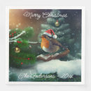 Search for christmas robin napkins Winter