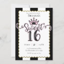 Search for stripes sweet 16 invitations Modern