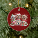 Search for yorkshire terrier christmas tree decorations Santa