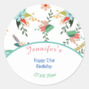 Search for happy 21st birthday stickers Floral