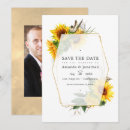Search for sunflower wedding save the dates Country
