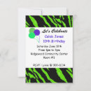 Search for tiger print birthday invitations Black