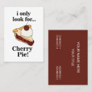 Search for pie business cards Cherry