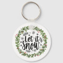 Search for let it snow key rings Xmas