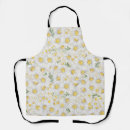 Search for yellow floral pattern aprons Green leaves