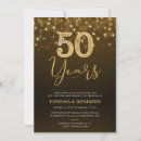 Search for 50 anniversary invitations Faux gold