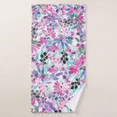 Search for purple flowers bath towels Pattern