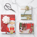 Search for santa claus wrapping paper Watercolor