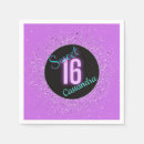 Search for silver and purple napkins Sweet 16
