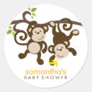 Search for jungle baby shower party stickers Monkeys