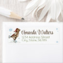 Search for winter animals return address labels Winter baby shower