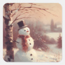Search for vintage snowman stickers Retro
