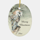 Search for barn owl christmas tree decorations Watercolor
