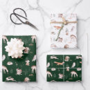 Search for baby fox wrapping paper Green