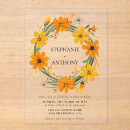 Search for black white yellow wedding invitations Botanical
