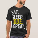 Search for eat sleep code tshirts Web