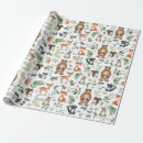 Search for wild animals wrapping paper Boy baby shower