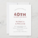 Search for 40th anniversary invitations Simple