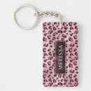 Search for pink leopard print key rings Girly