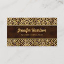 Search for cheetah business cards Gold
