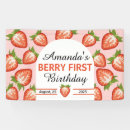 Search for berry first birthday banners Strawberries