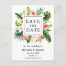 Search for tropical greenery postcards Save our date