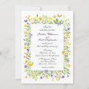 Search for purple and yellow butterfly wedding invitations Floral