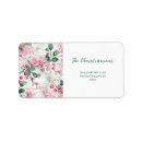 Search for teal floral return address labels Elegant