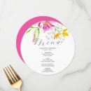 Search for floral wedding menus Watercolor