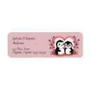 Search for pink penguin return address labels For her